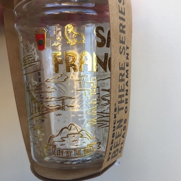 Starbucks San Francisco Ornament glass cup Green Ribbon “Been There Series” - Picture 3 of 9